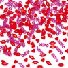 mdgfge 200Pcs Valentine's Day Heart Confetti Red Lips Paper Confetti