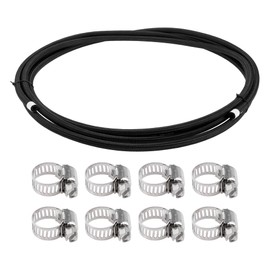 X AUTOHAUX 3/16" Fuel Line Kit 15.09ft Vacuum Hose Automotive Fuel Hose with 8 Clamps