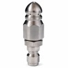 Sewer Jetter Nozzle for Pressure Washer Use – 1/4" Stainless