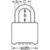 Master Lock Model No. 175D 2in (51mm) Wide Set Your Own Combination Solid Body Padlock (Set of 4)
