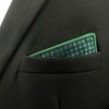 S&W SHLAX&WING Houndstooth Pocket Square Green Blue Men's Handkerchief