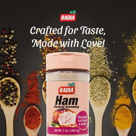 Badia Ham Seasoning 7 oz – Savory Natural Ham Flavor for Beans, Rice, Soups, Stews, & Charcuterie