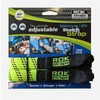 ROK Straps Motorcycle Adjustable Luggage Strap 25mm - 18"- 60" (Twin Pack) Fluo Green Black REflective ROK057