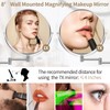 BTremary 8” Wall Mounted Magnifying Makeup Mirror 1X/7X Wall Mount