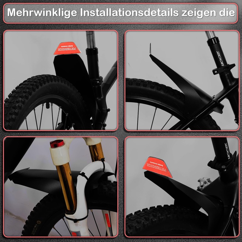 FETESNICE Mudguards Mountain Bike, Bicycle Mudguard - Effective Mudguard for