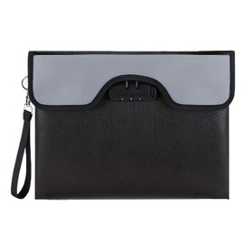 5200°F Fireproof Document Bag with Lock,Upgraded Fireproof Bag with Zipper/Reflective Strip,9 Layers of Heat Insulated Materials,Fireproof Money Bag for Cash,13.2"x10.5" Fireproof Pouch with Handle