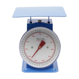 BANEBONE Industrial Mechanical Dial Scale with Iron Platform for Precise Portion Control in Kitchen, Food or Warehouse, Analog Food Scale Weighing Range up to 50kg/110 lbs