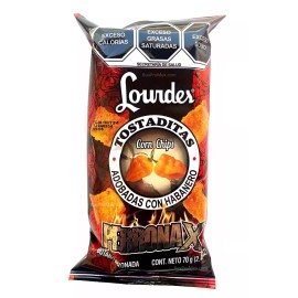 Lourdes 8-Pk Lourdes Tostaditas Adobadas c/Habanero /Lourdes Perronax 70g/2.46oz