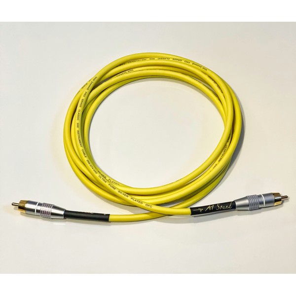 A1 Sound Van Damme Yellow Ultra X Subwoofer Cable 3