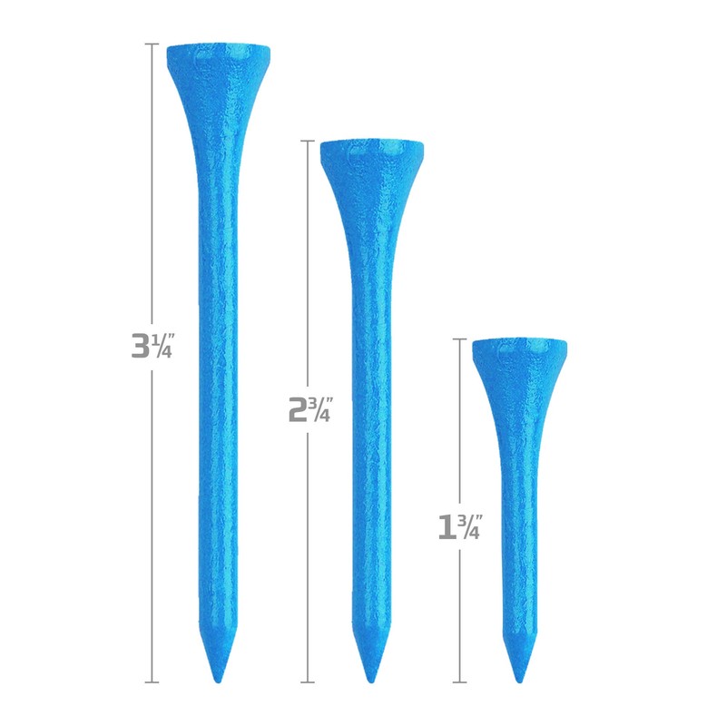 IZZO Golf Wood Golf Tees, 3.25 Inch, Light Blue (Pack