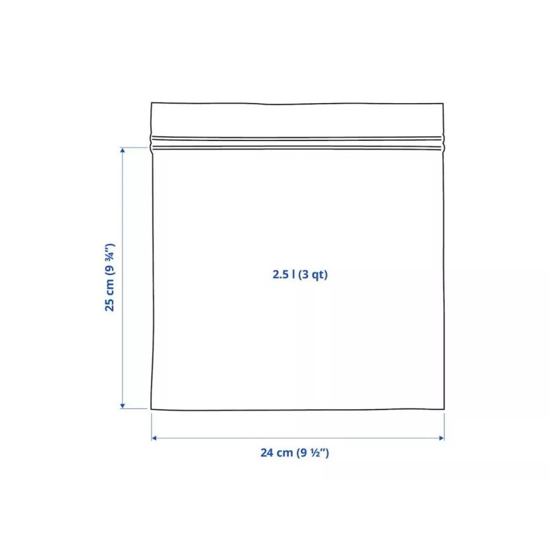 IKEA ISTAD Resealable 50 Storage Freezer Bags stripe red/brown 3