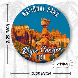 Bryce Canyon National Park Utah Pin Button 2.25 inch 2-Pack – Pinback Button for Jeans Pants Shirt Backpack – Pins for Clothes Hat Cap ID45000