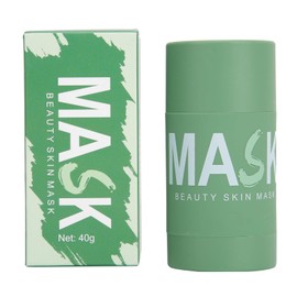 Grüne Maske Pin, Grüner Tee Reinigende Maske aus Ton im Stecker Ölkontrolle Anti Acne Aubergine Fein Feste, Mitesser Entfernende Akne Porenreinigung in Festmaske 40g