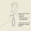Silver Plated Teardrop Dangle Earrings for Women - Cubic Zirconia