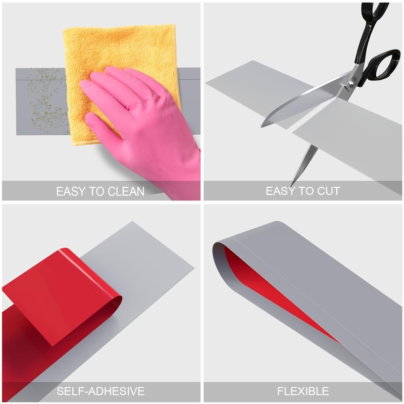 Duzzy Flexible Baseboard Molding Trim, 5 Inch(W) x 20 Feet(L)