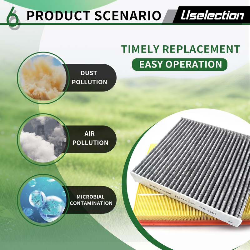 Engine & Cabin Air Filter with Activated Kit for Nissan