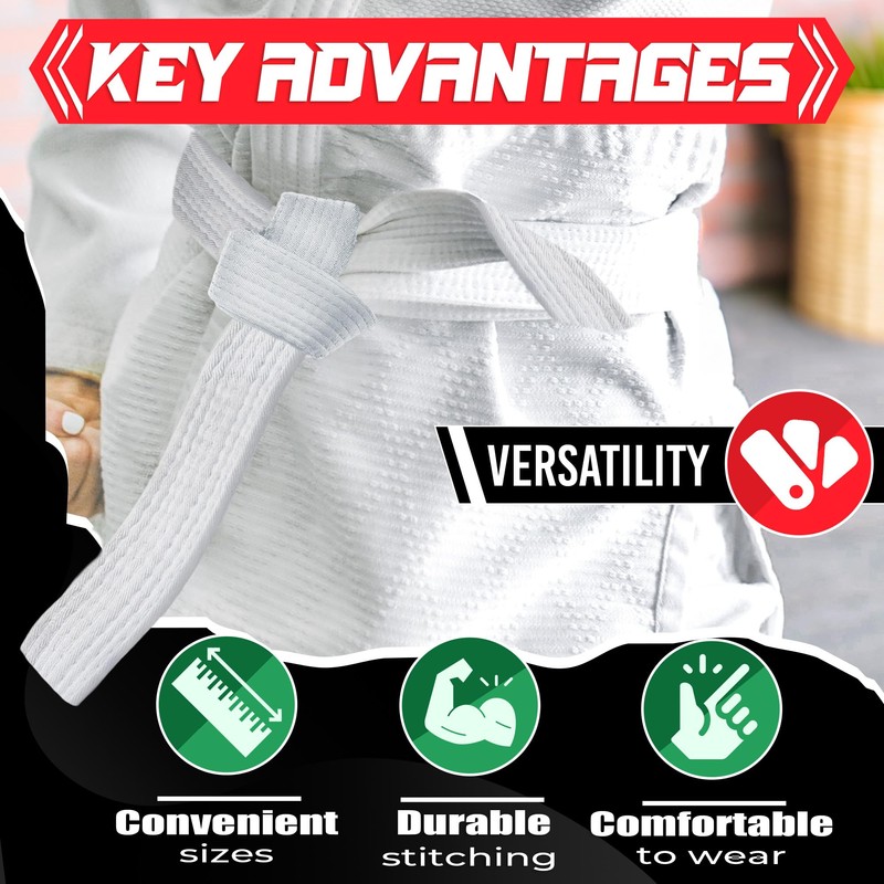 MYCRITEE Taekwondo Uniform Belt for Women - 86.6" Judo Belt
