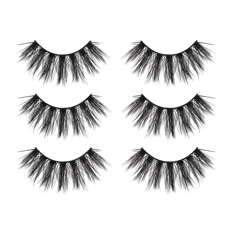 iEnvy False Eyelashes 3 Pairs Fluffy and Natural Multiangle and