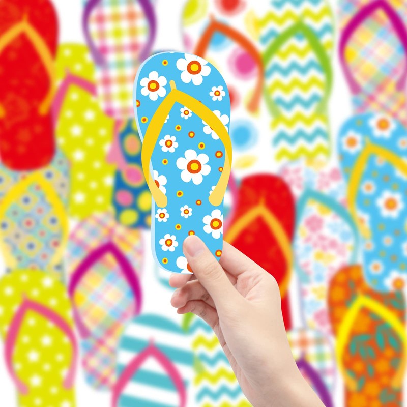 Fancy Land Flip-Flop Cutouts Summer Bulletin Board Cutouts Decorations for