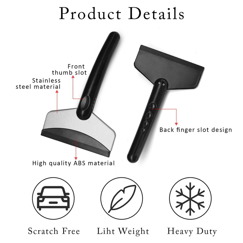 ZEACCT 2 Pack Car Ice Scraper, Car Windshield Ice Scraper,