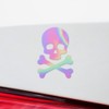 Decal Stickers of Skull and Crossbones Death Head Skeleton (Hologram)