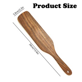 Wooden Non Toxic Spatulas for Kitchen Utensils Set Acacia Wood Cooking Spatula Flat Wok Pancake Turner Bamboo Slotted Spoon for Cooking Utensil Spurtle Scraper Long Fish Egg Flipper Spatulas