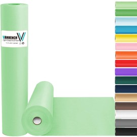 Vanhench Eid Wrapping Paper, Light Green,17.5" x 963", Solid Color Art Kraft Craft Paper Roll for Graduation Birthday Bouquet Flower Wrapping/Packing Poster/Bulletin Board