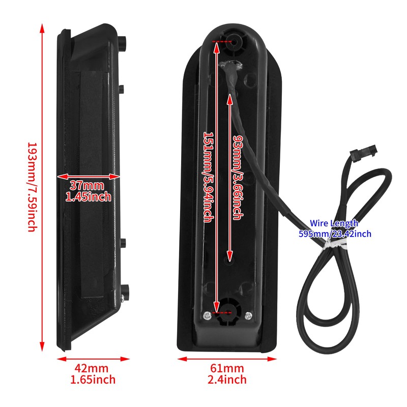 HDBUBALUS Saddlebag Accent LED Insert Saddlebag Filler Support Tail Brake