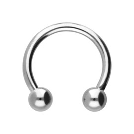 PIERCINGLINE Titanium Horseshoe Ring Piercing Ring Ear Nose Lip Choice of Colours and Sizes, Titanium