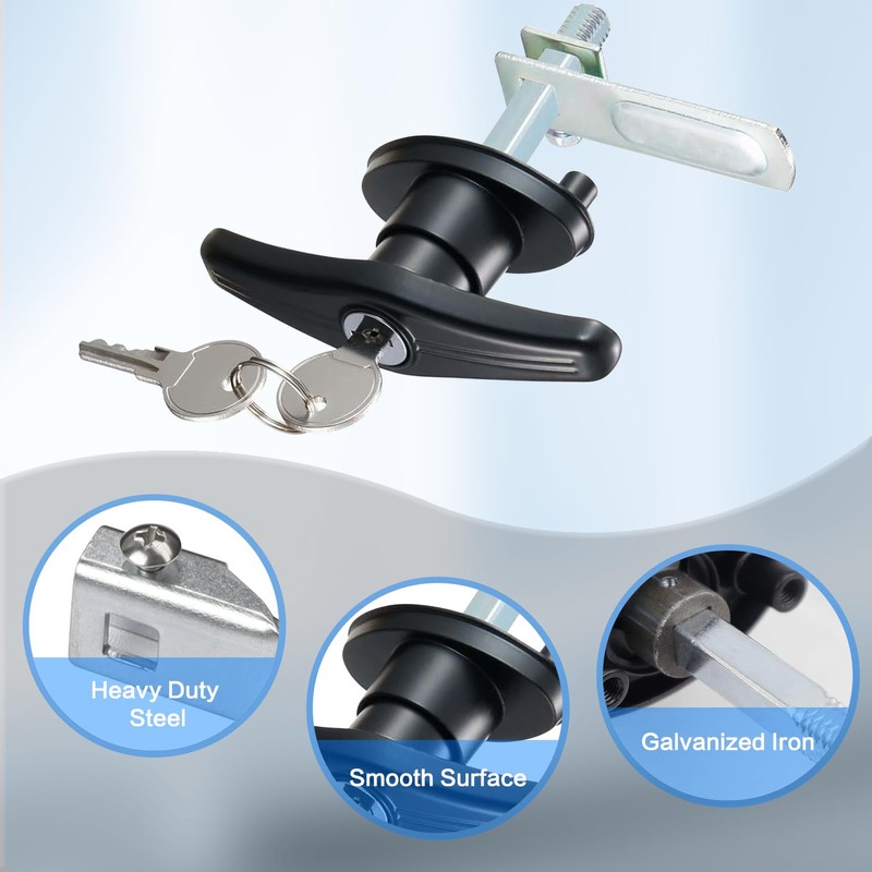 Jamgoer Truck Cap Locking T-Handle Truck Cap Topper Camper Shell