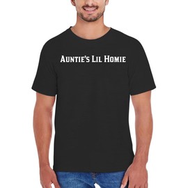 Auntie's Lil Homie - New Adult Men's T-Shirt CP05 Black