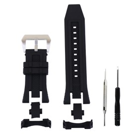 Czjiaqh Men's rubber watch strap buckle compatible with Invicta Subaqua Noma 5 12880 12888 15926 15887 18173 18174 18180 12879 18179 20221 Outdoor Sports waterproof silicone Watch band Accessory Wrist Strap Bracelet for Women (Black)