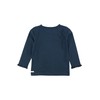 RuffleButts Dark Navy Knit Long Sleeve Ruffle Layering Tee -