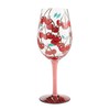 Enesco Lolita Mon Cherry Wine Glass, Pink,red,White