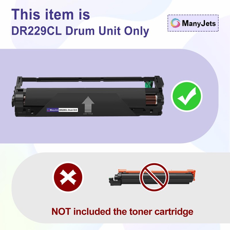 ManyJets DR229CL Drum Unit Replacement for Brother DR-229CL DR229 TN229XL