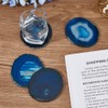 DICOSMETIC 4Pcs Natural Agate Coasters Stone Coasters Drinkware Bar Coasters
