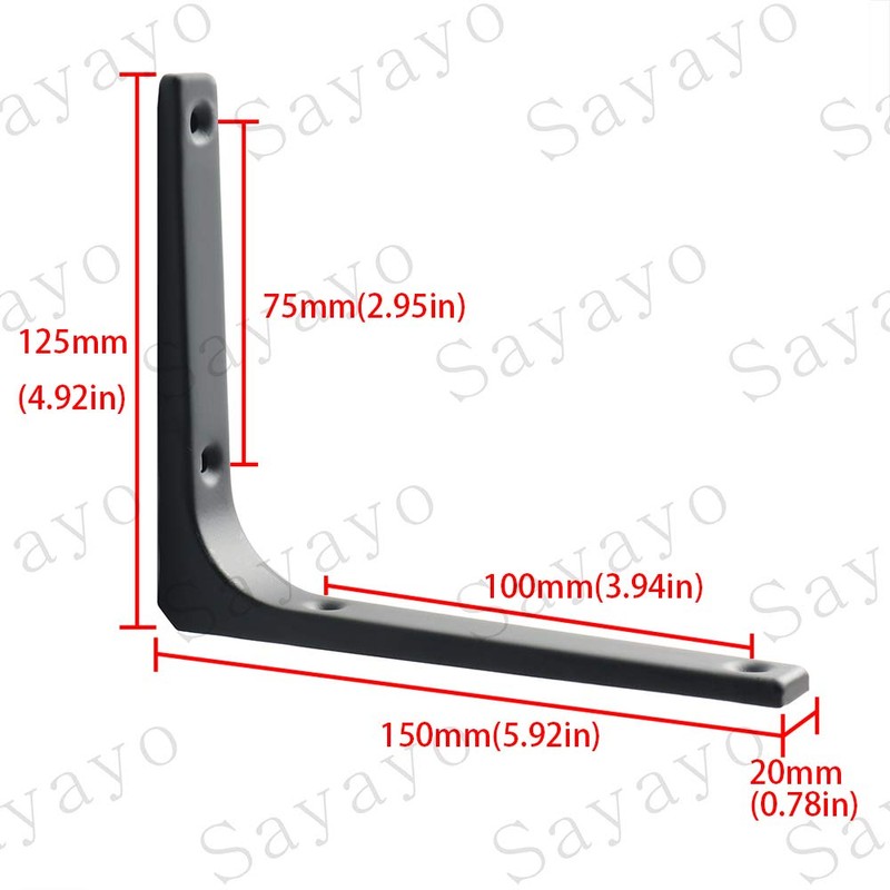 Sayayo Shelf Bracket Corner Brace Angle Bracket Shelf Support Wall
