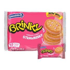 Colombina Brinky Strawberry Cream Cookies, 13.97 oz (Pack of 1)