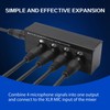 Devinal 4-IN-1-OUT XLR Audio Splitter Box, XLR 4 Female to