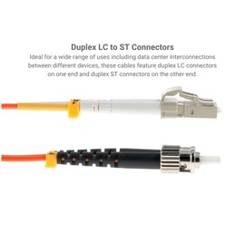 CablesAndKits LC to ST Fiber Patch Cable Multimode Duplex 62.5/125 OM1 Fiber Patch Cable, Orange, OFNR, UPC Polish, Standard Connector, Standard - Lifetime Wty (3-Meter)