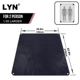Endothermic Coating:LYN All-Weather Heavy Duty Solar Emergency Survival Blanket-Black,Reflective Space Thermal Infrared-Blocked Insulated from Mylar/Foil for Rescue,Backup,Camping,Hiking,Trap,Snow&Pet