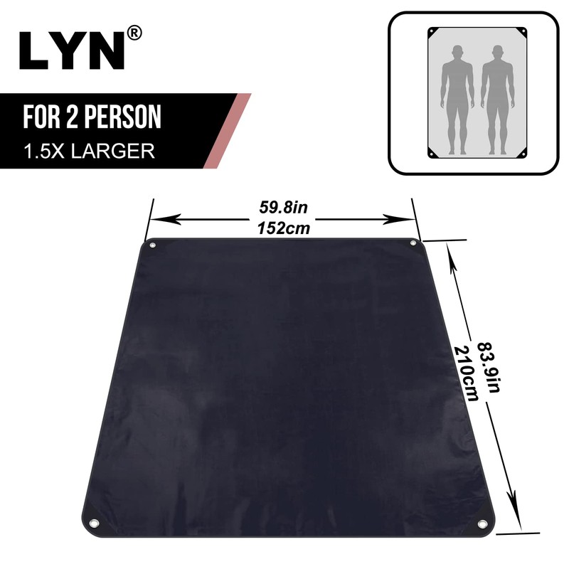 Endothermic Coating:LYN All-Weather Heavy Duty Solar Emergency Survival Blanket-Black,Reflective Space