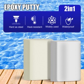 Epoxy Putty - 10oz / 280g Pool Putty, 2 in1 Air or Underwater Fast Repair, Sculpt Clay for Fixing Leaks, Crafting, Filling - Universal Epoxy for Metal, Plastic, Wood, Tile, Ceramics (White)