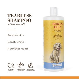 Burt's Bees for Dogs Natural Tearless Puppy Shampoo and Spray - Waterless Puppy Shampoo Spray, Shampoo for Dogs, Pet Shampoo for Puppies, Dog Grooming Supplies, Dog Shampoo, Dog Wash - Made in the USA