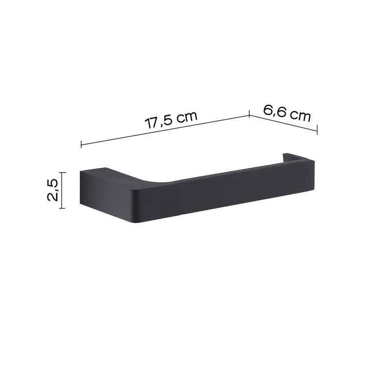 Gedy G-Kuala Lumpur Toilet Roll Holder Black Colour Cromall Brass