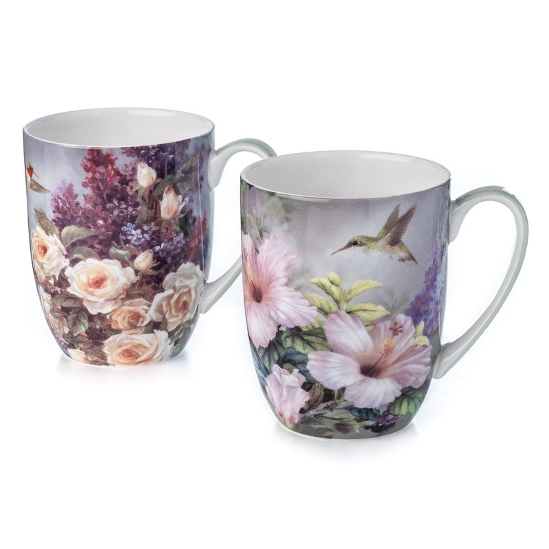 McIntosh Lena Liu Hummingbirds Set of 2 Fine Bone China