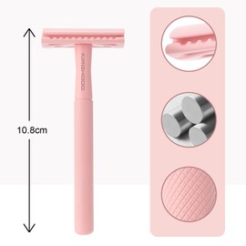 KINGHOOD Safety Razor - Metal Razor with 10 Double Blades for a Thorough and Smooth Shave