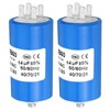 PATIKIL CBB60 14uf Running Capacitor,2Pcs AC 250V 4Pins 50/60Hz Cylinder