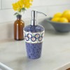 Blue Rose Polish Pottery - Yellow Peach Blossom Soap Dispenser