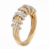 Htayekog 14K Gold Plated Fashion Simple Zircon Ring Stackable CZ